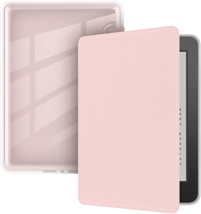 Clear Case with Smart Protective Cover, auto sleep wake NO Handle for Kindle paperwhite 7 inch 2024 Release