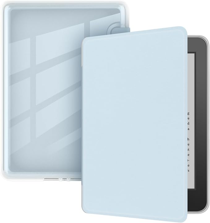 Clear Case with Smart Protective Cover, auto sleep wake NO Handle for Kindle paperwhite 7 inch 2024 Release