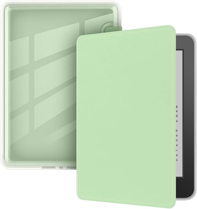 Clear Case with Smart Protective Cover, auto sleep wake NO Handle for Kindle paperwhite 7 inch 2024 Release