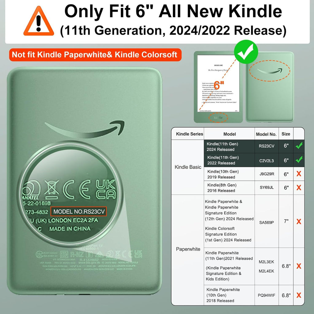 Glitter Clear Kindle Jelly Case (Sticker & Kindle Aesthetic Friendly)