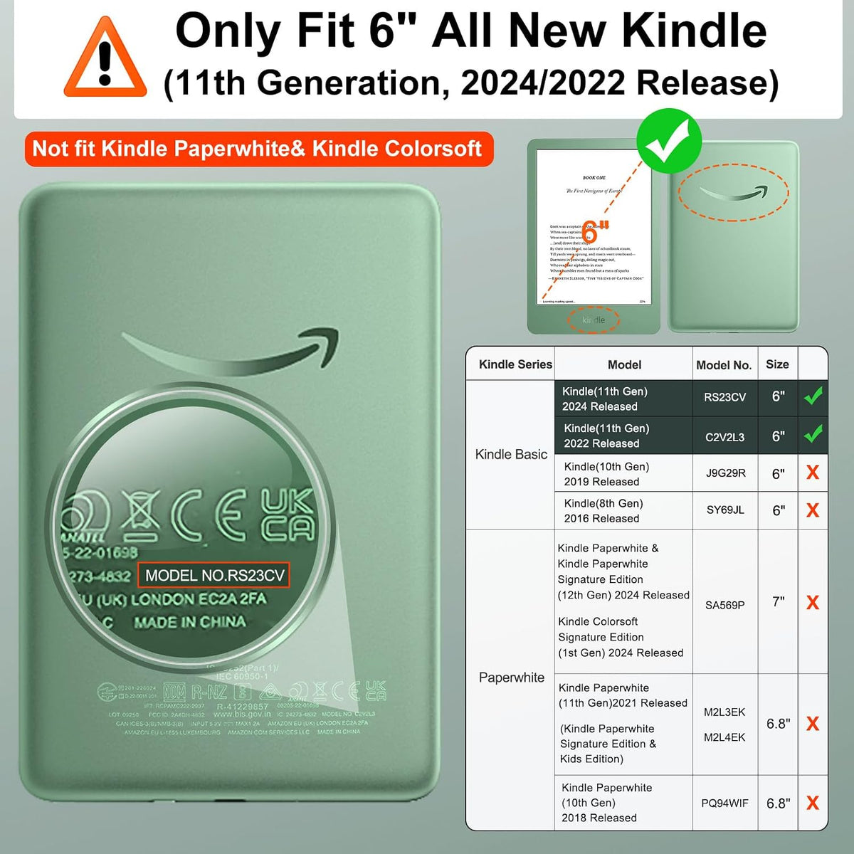 Glitter Clear Kindle Jelly Case (Sticker & Kindle Aesthetic Friendly)