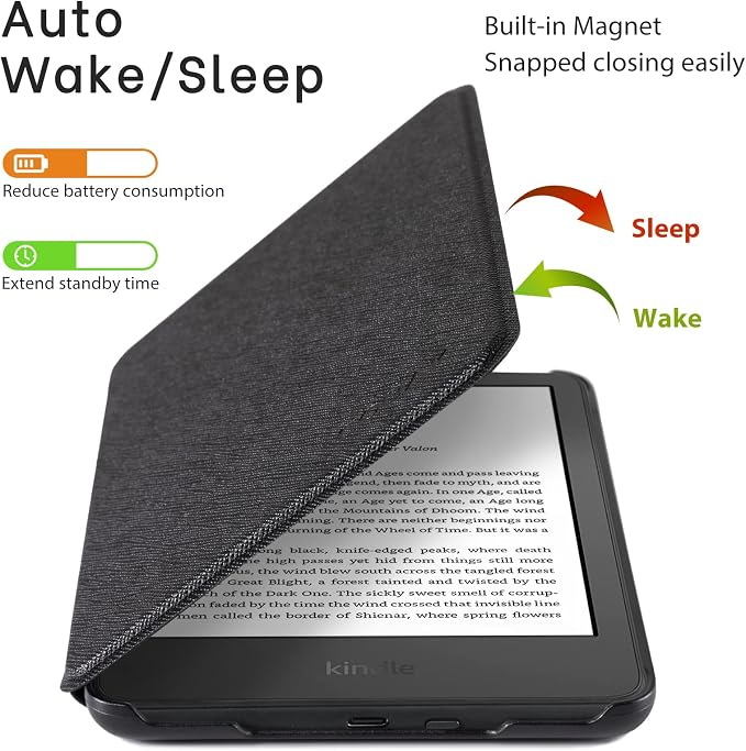 Case Kindle Basic Auto Sleep Wake with Handle for Kindle 11th Gen 6 inch 2022