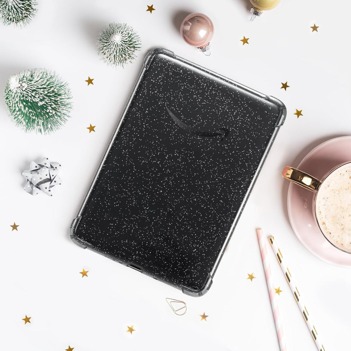 Glitter Clear Kindle Jelly Case (Sticker & Kindle Aesthetic Friendly)