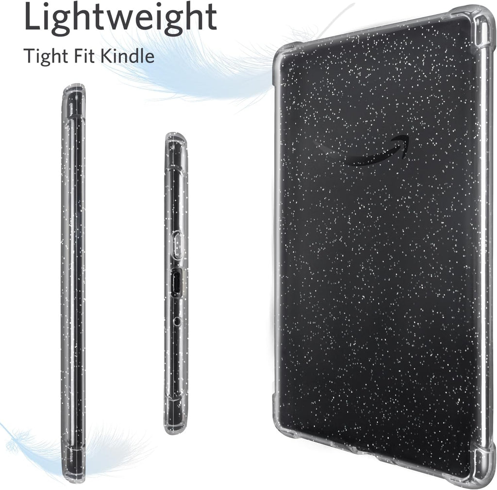 Glitter Clear Kindle Jelly Case (Sticker & Kindle Aesthetic Friendly)