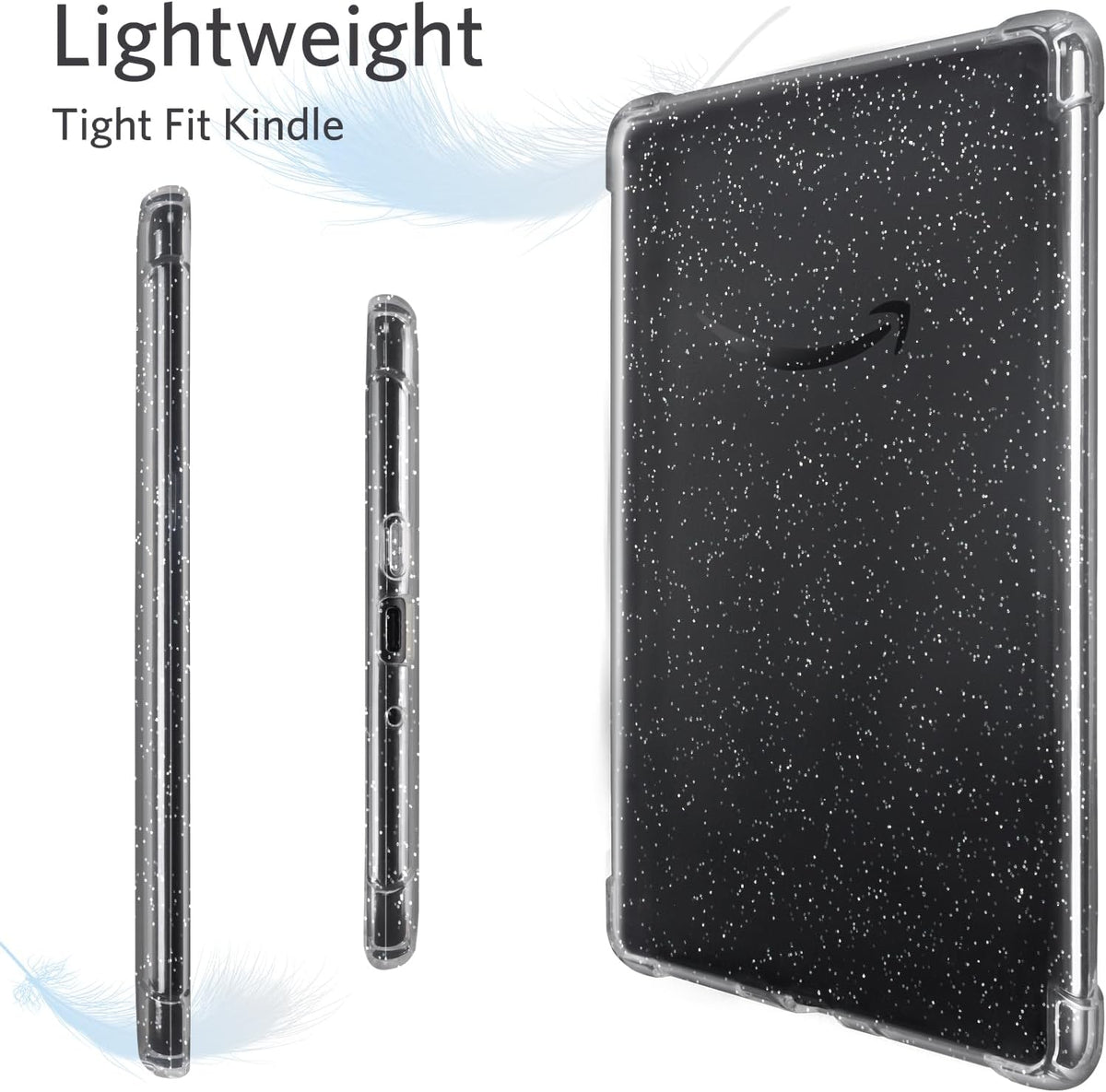 Glitter Clear Kindle Jelly Case (Sticker & Kindle Aesthetic Friendly)