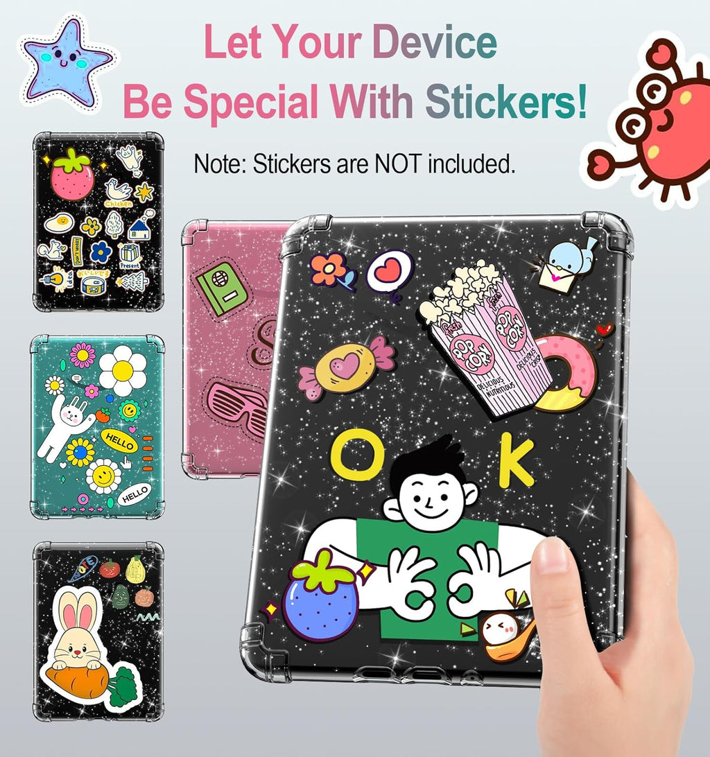 Glitter Clear Kindle Jelly Case (Sticker & Kindle Aesthetic Friendly)