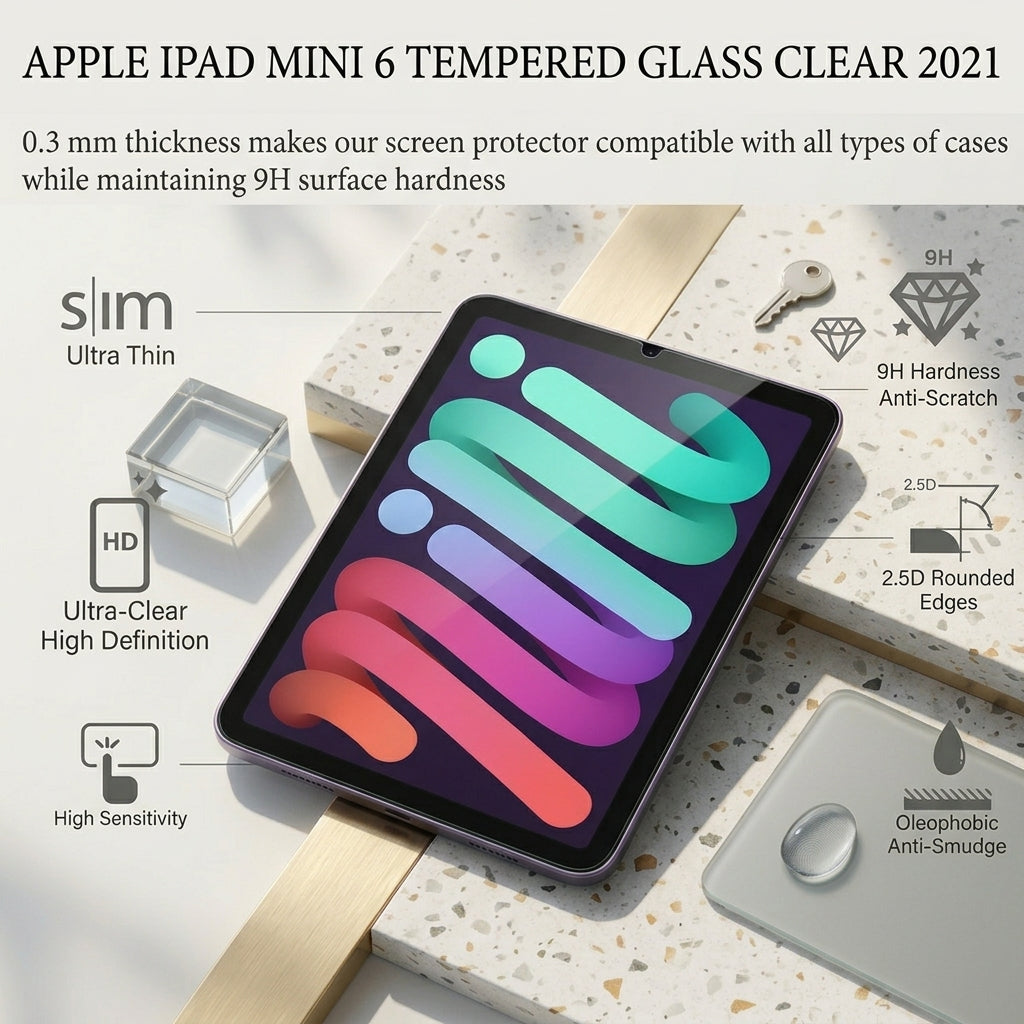 Apple iPad mini 6 Tempered Glass Clear 2021