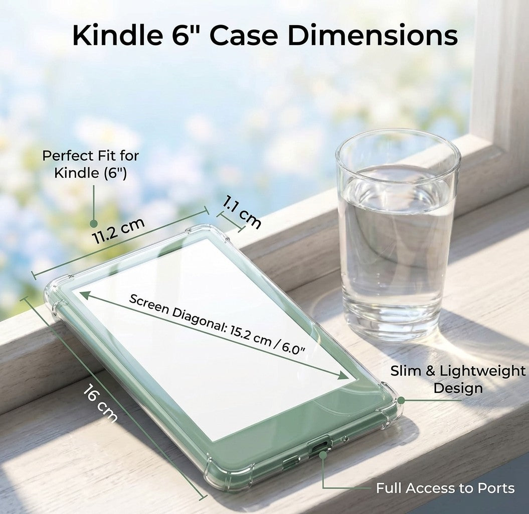 Clear Case 6 inch for Kindle Basic 2024 / 2022
