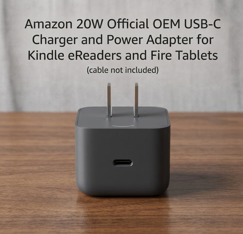 Amazon 20W Official OEM USB-C Charger and Power Adapter for Kindle eReaders and Fire Tablets