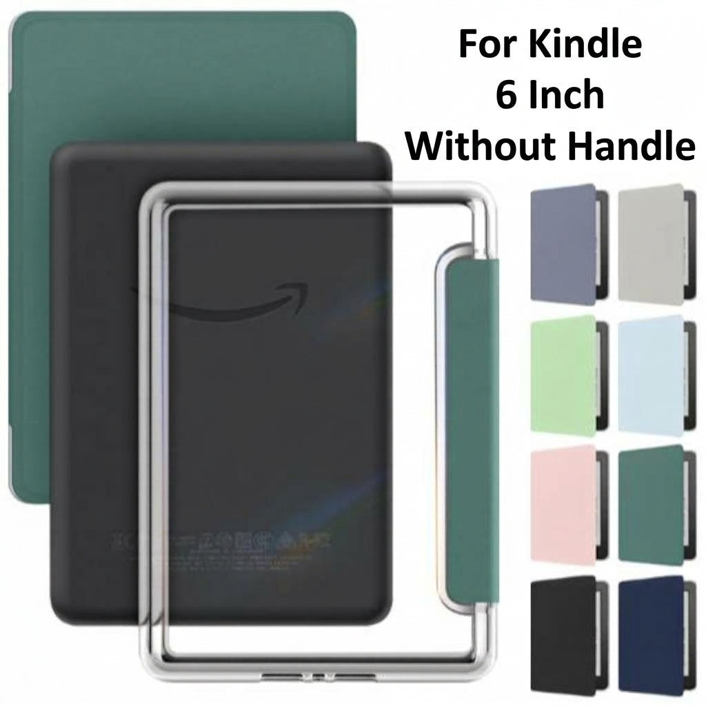 Clear Case with Smart Protective Cover NO Handle For Kindle Basic 6" Inch 2022/2024 Release