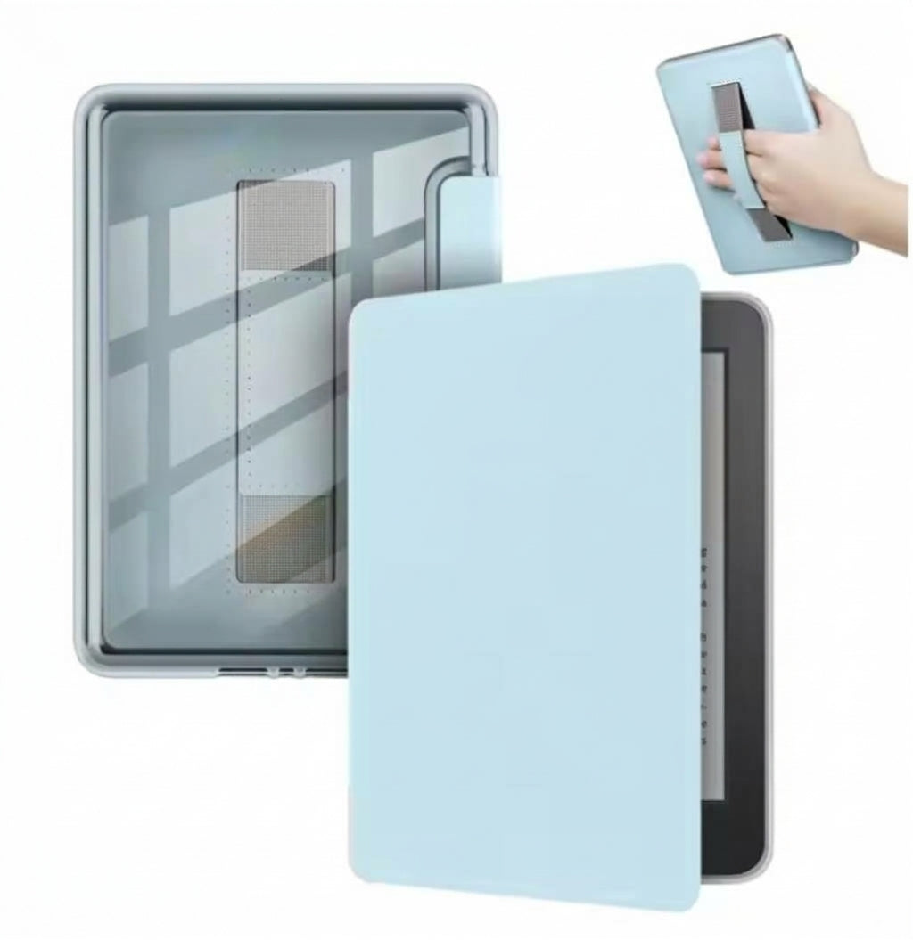 Clear Case with Smart Protective Cover with Handle For Kindle Basic 6" Inch 2022/2024 Release