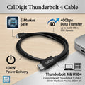 CalDigit Thunderbolt 4 Cable - 40Gbps 100W Charging - Intel Certified