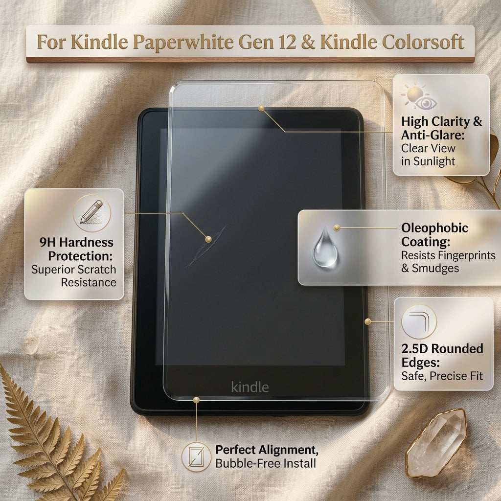 Tempered Glass for Kindle Paperwhite Gen 12 7 inch