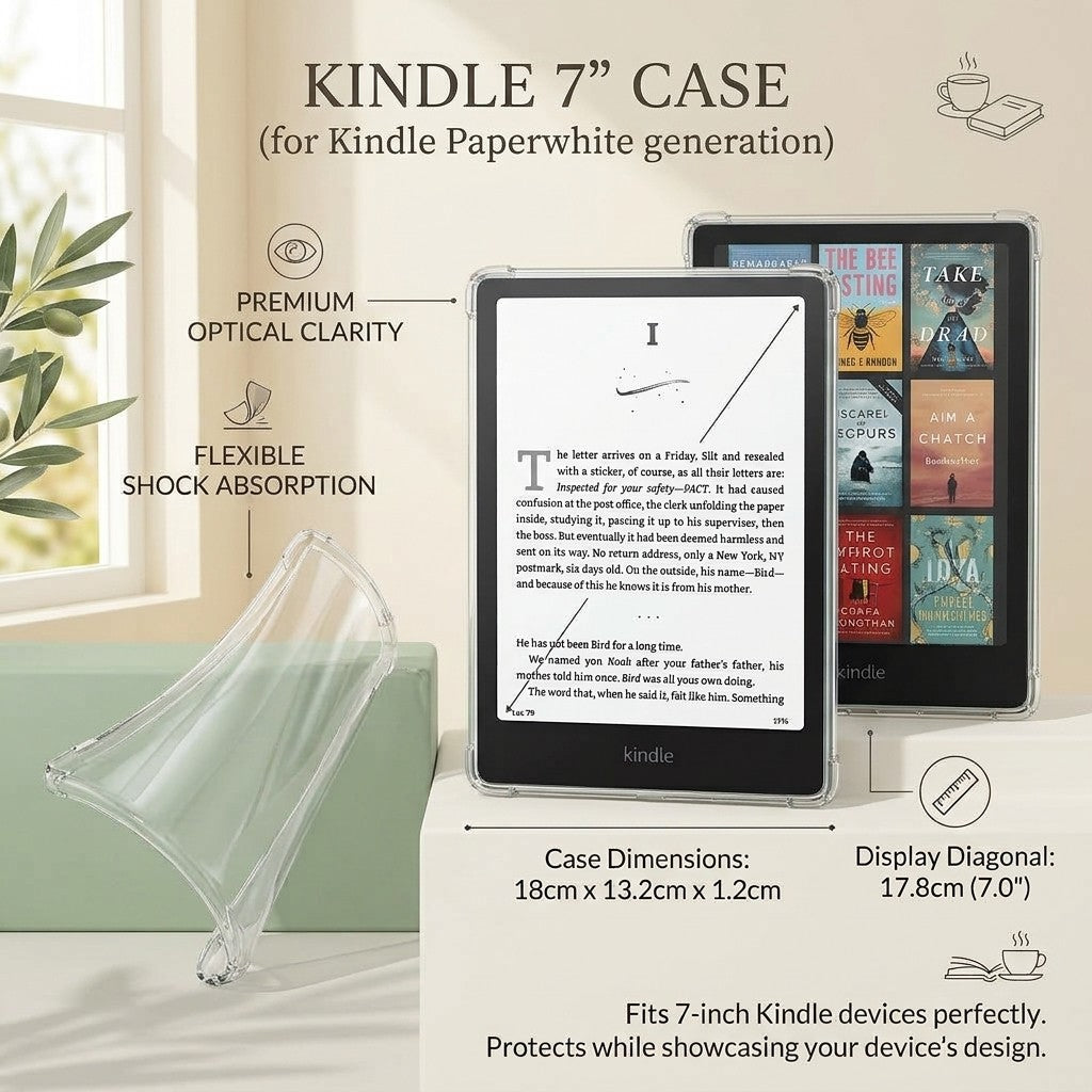 Clear Case untuk Kindle paperwhite Gen 12 , 7 Inch