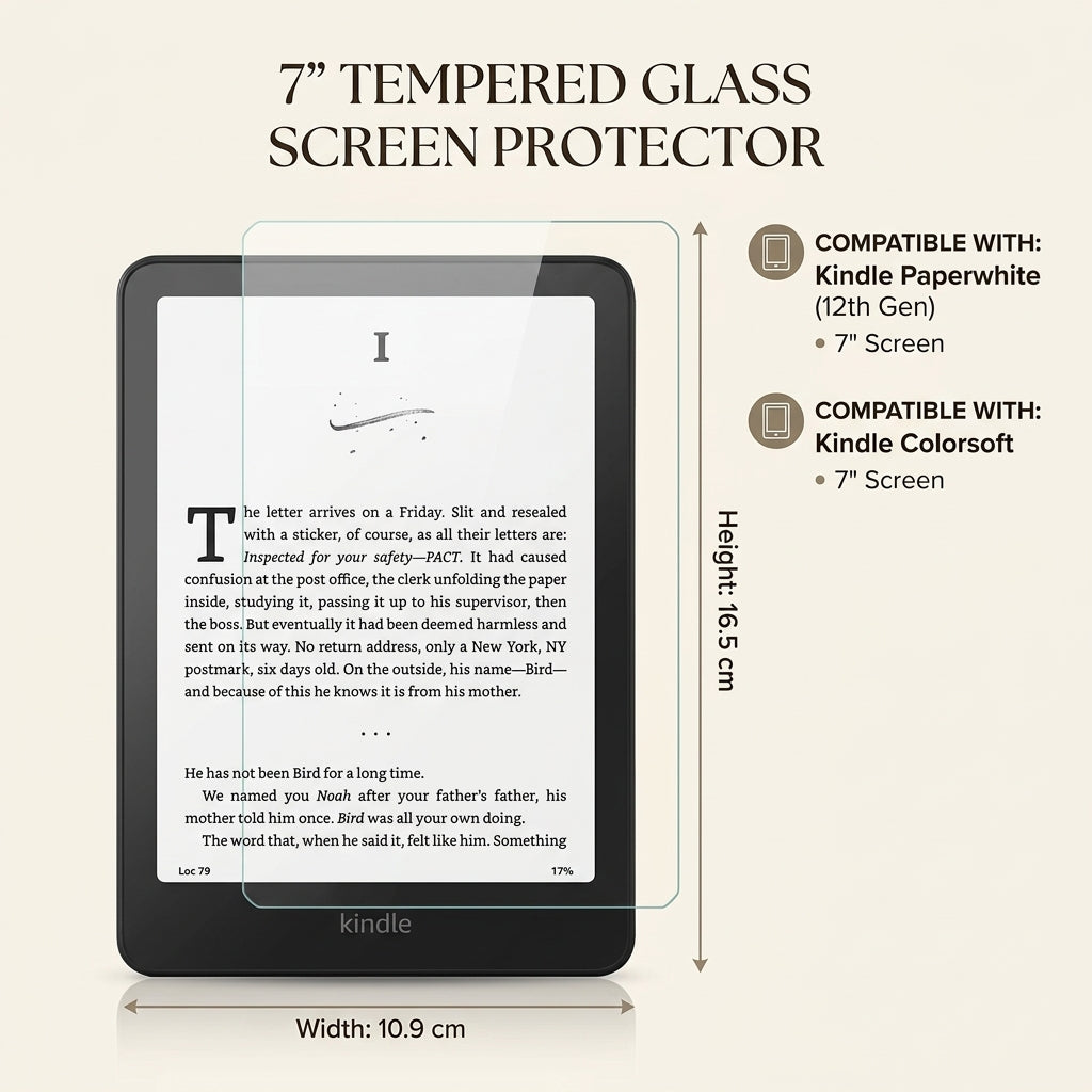 Tempered Glass for Kindle Paperwhite Gen 12 7 inch
