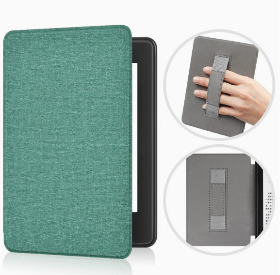 Premium Smart Folio Case with Hand Strap for Kindle 6 Inch Gen 11 (2022 & 2024)