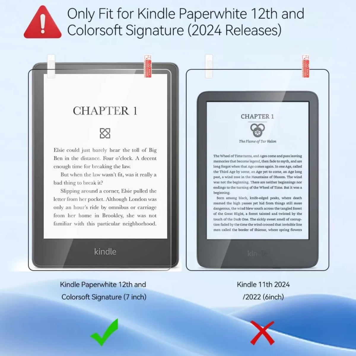Antiglare Screen Protector for 7" All-New Kindle Colorsoft, Signature, Paperwhite 12th Generation 2024 Full Coverage Premium PET