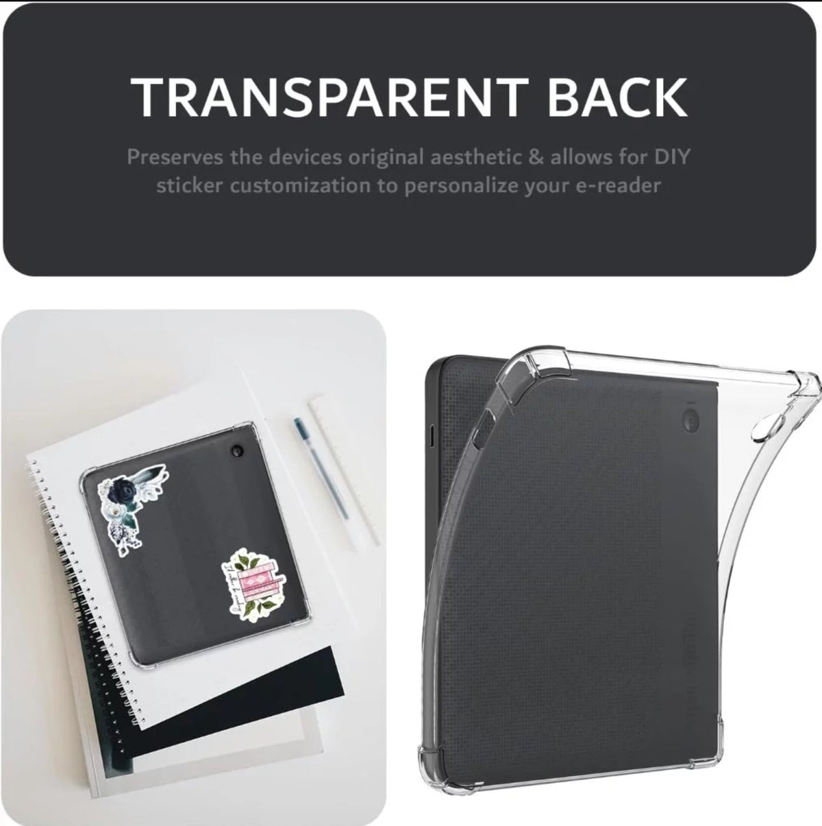 Kobo Clara/Libra Colour/BW Clear Case | Slim & Lightweight Design | Anti-Slip & Scratch Resistant